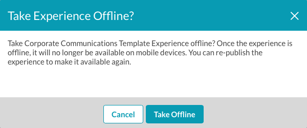 take experience offline
